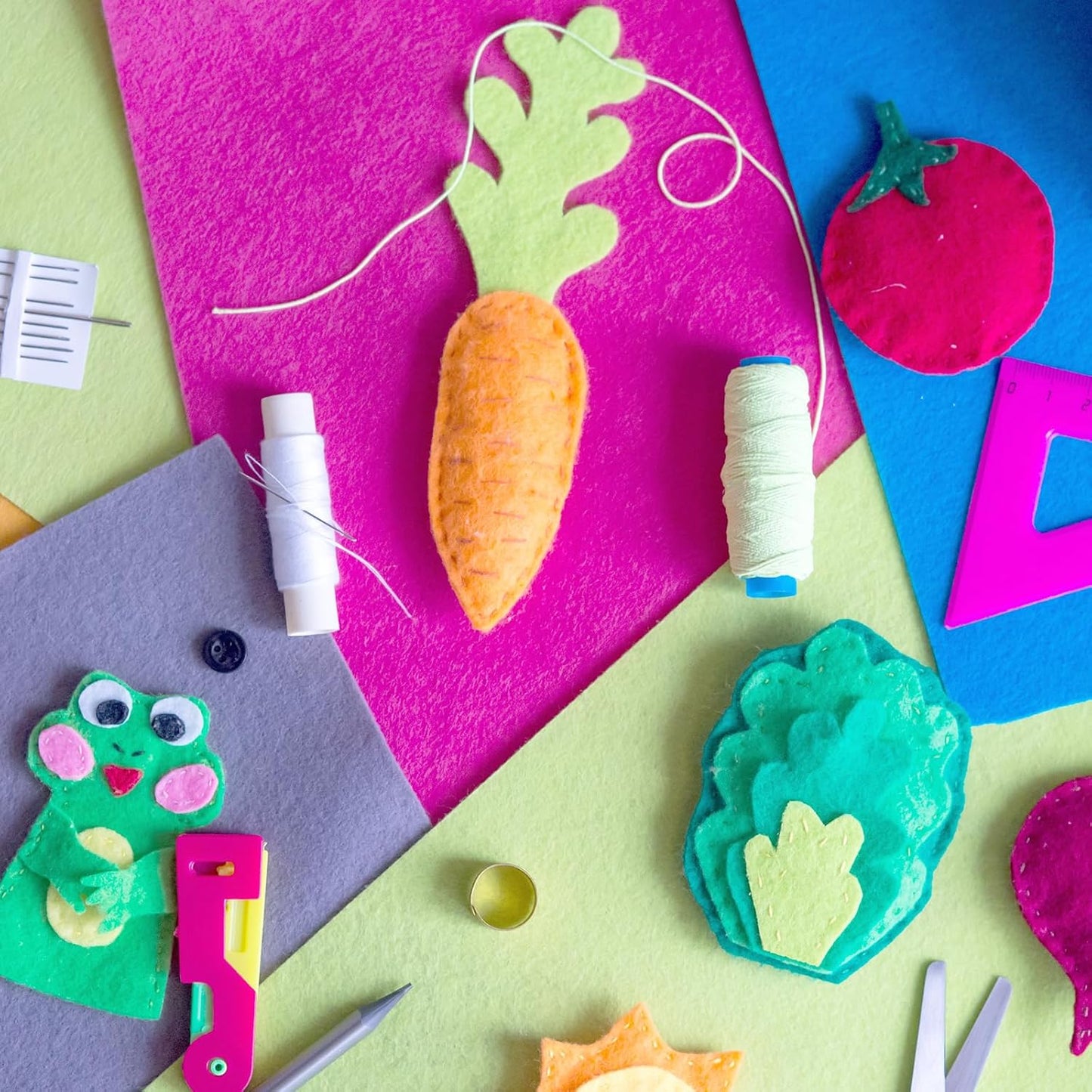 MECCANIXITY Felt Square Shape Craft Felt Sheets 5.91Inch x 5.91Inch for Home Decor Party Crafting Art, 20 Colors, Pack of 100