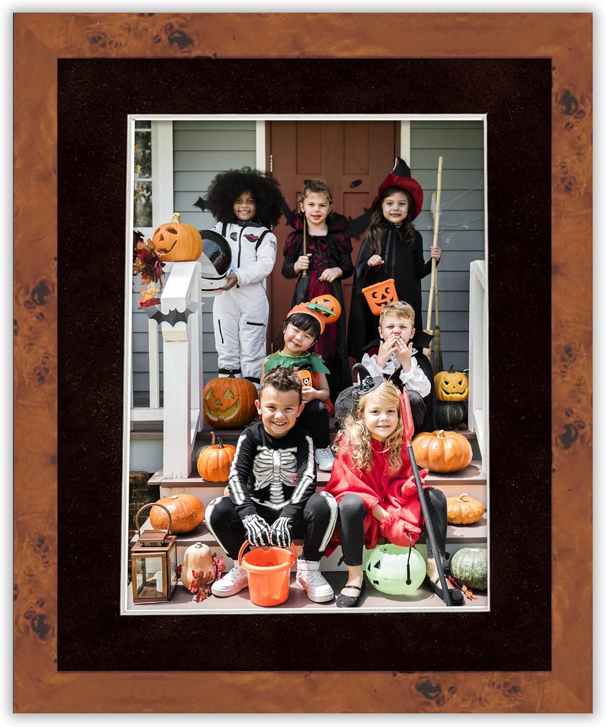 8x10 Mat Bevel Cut for 6x8 Photos - Acid Free Black Suede Precut Matboard with Backing Board and Crystal Clear, Self Seal Photo Mat Bag - for Pictures, Photos, Framing - 4-ply Thickness