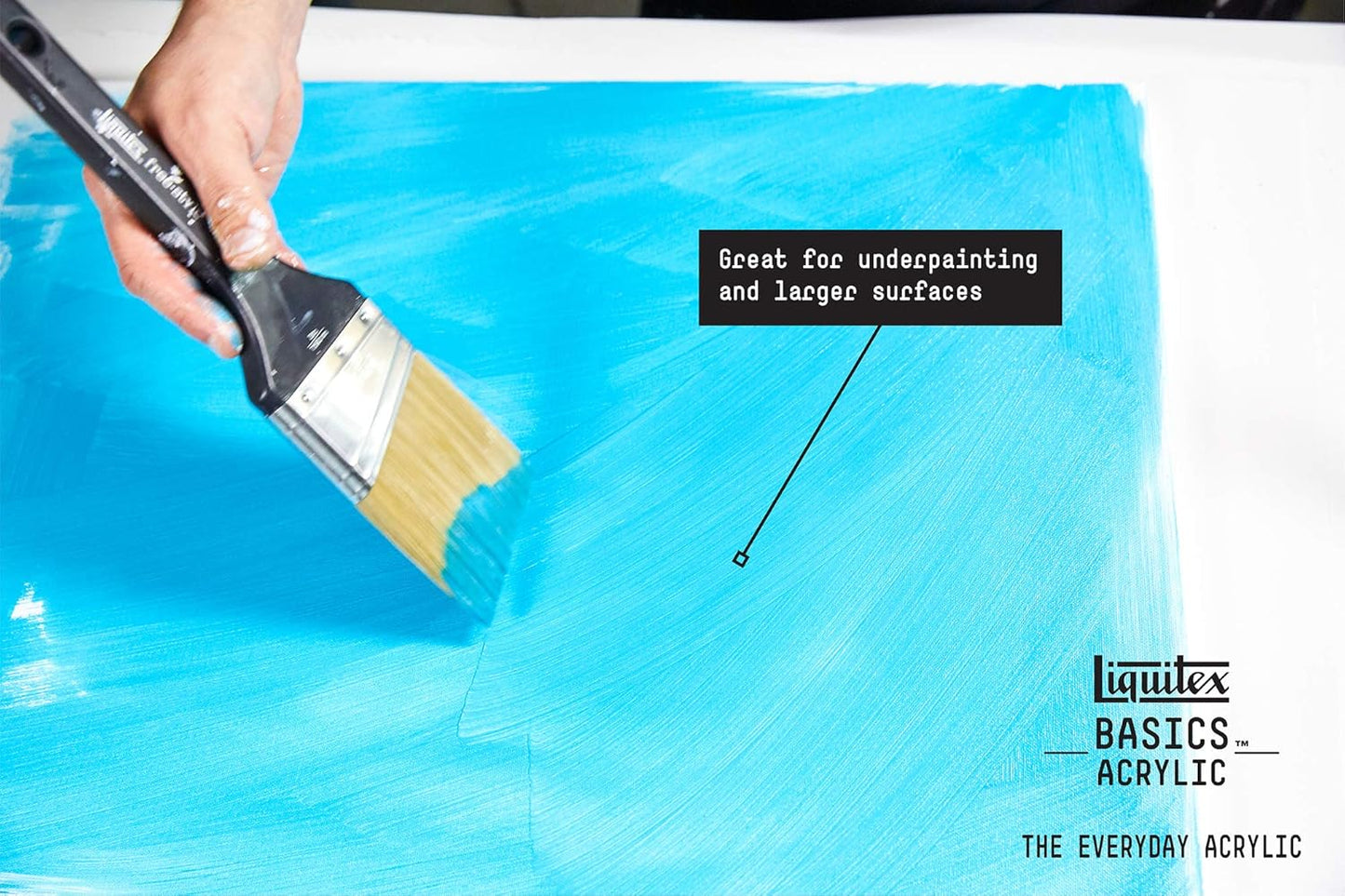 Liquitex BASICS Acrylic Paint, 946ml (32-oz) Jar, Light Blue Permanent