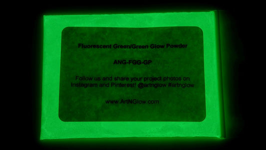 Glow in The Dark Pigment Powder - Neutral and Fluorescent Color for Art Painting, Fine Art, Nail Art Paint, and DIY Crafts - Long Lasting, 10+ Color Options - Fluorescent Green - (12 Grams/ .42oz)