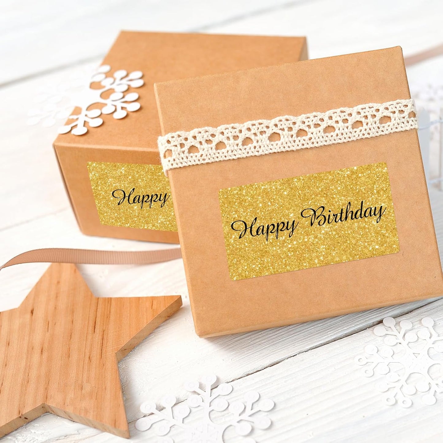 2" x 4" Glitter Gold Thermal Label Stickers,Waterproof Thermal Printer Sticker Labels for Gift Wrapping, Self-Adhesive Name Price Tag DIY Custom Logo Design (250 pcs,Silver)