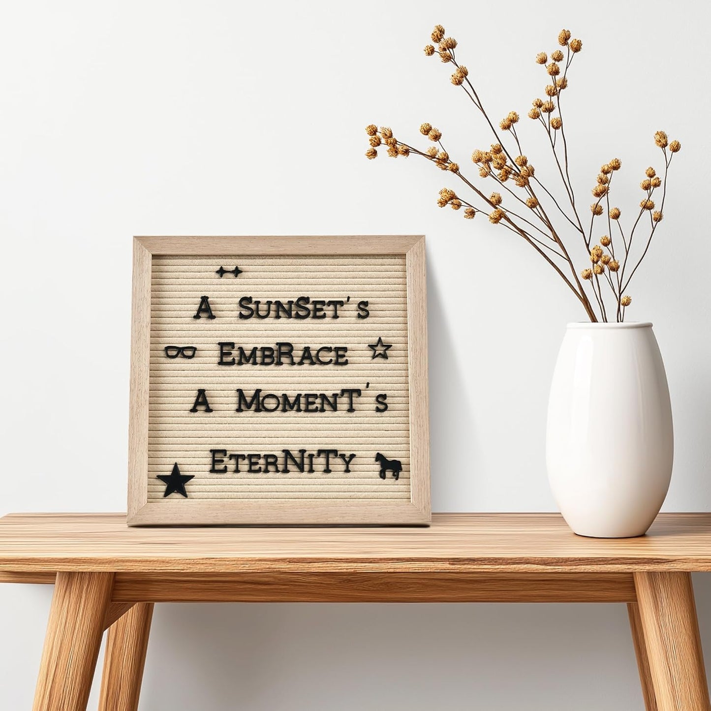 Pre-Cut Letters for Felt Letter Board, 736 Pieces Including Characters, Numbers, Symbols, Daily Words Cursive Letters with Sorting Tray for Changeable Plastic Message Boards (White)