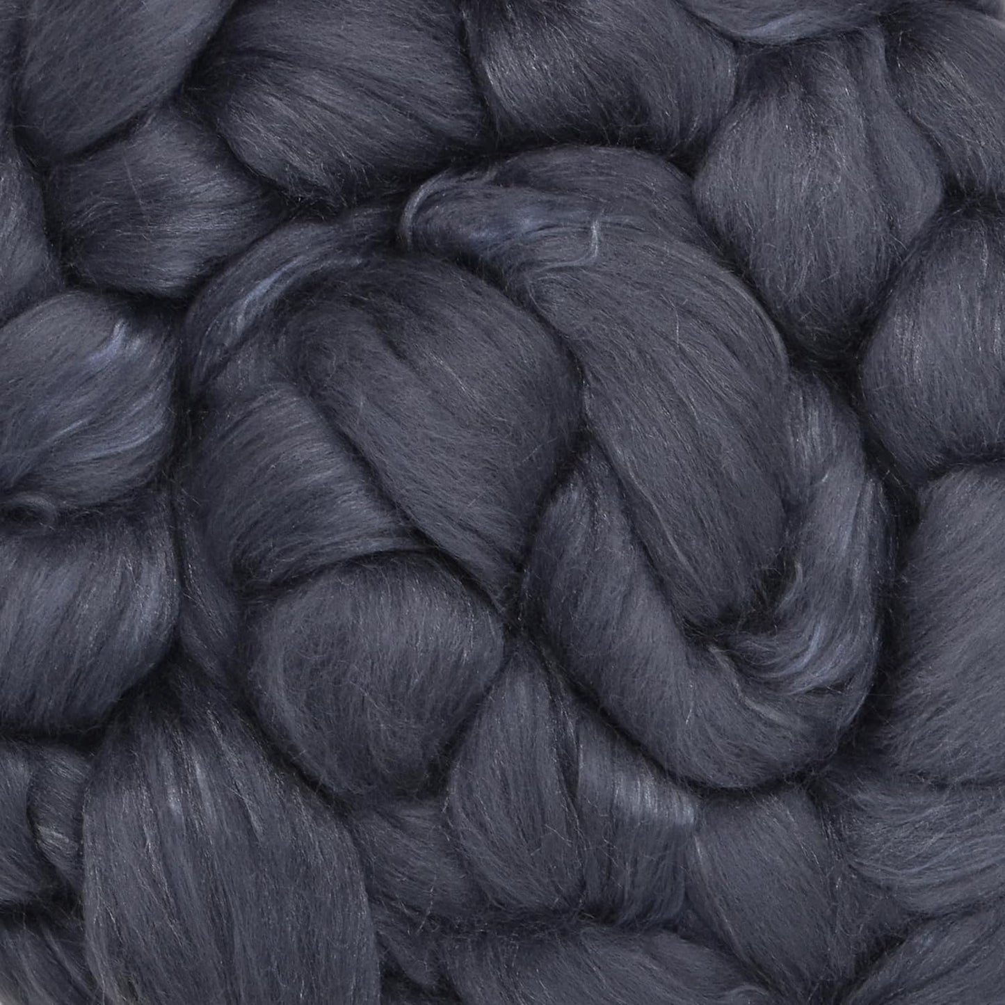 Merino Silk Luxe Tonal Designer Blend. Superfine Merino, Mulberry Silk, Tussah Silk. Top Roving for Spinning or Felting. Moon Shadow 1oz