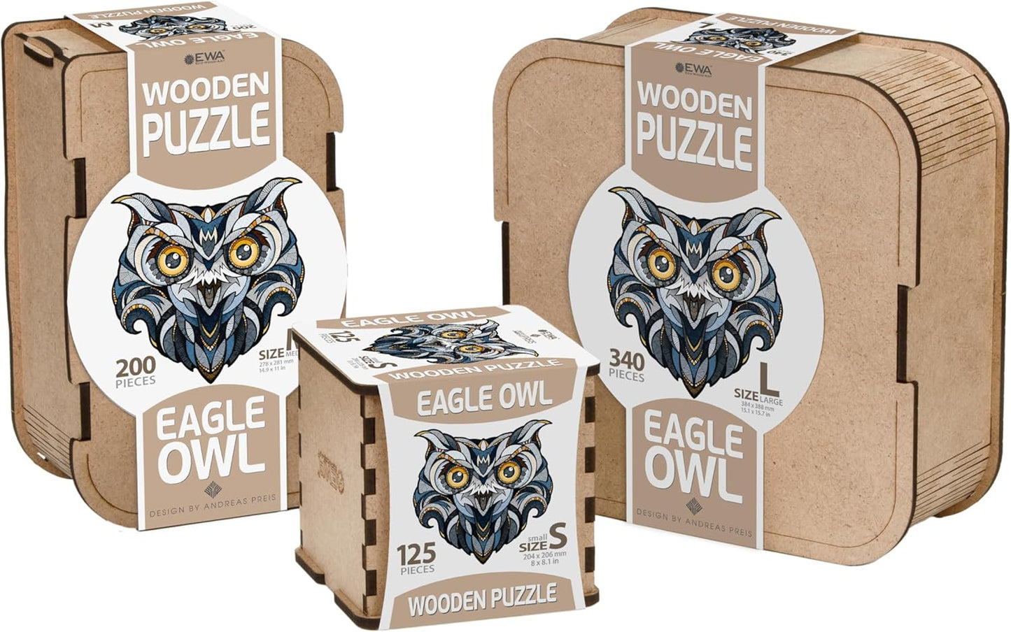 EWA Home Décor – Eagle Own Small 125 Pieces – Wooden Jigsaw Puzzle for Adults – Perfect for Artistic Home Decoration and Mindful Relaxation