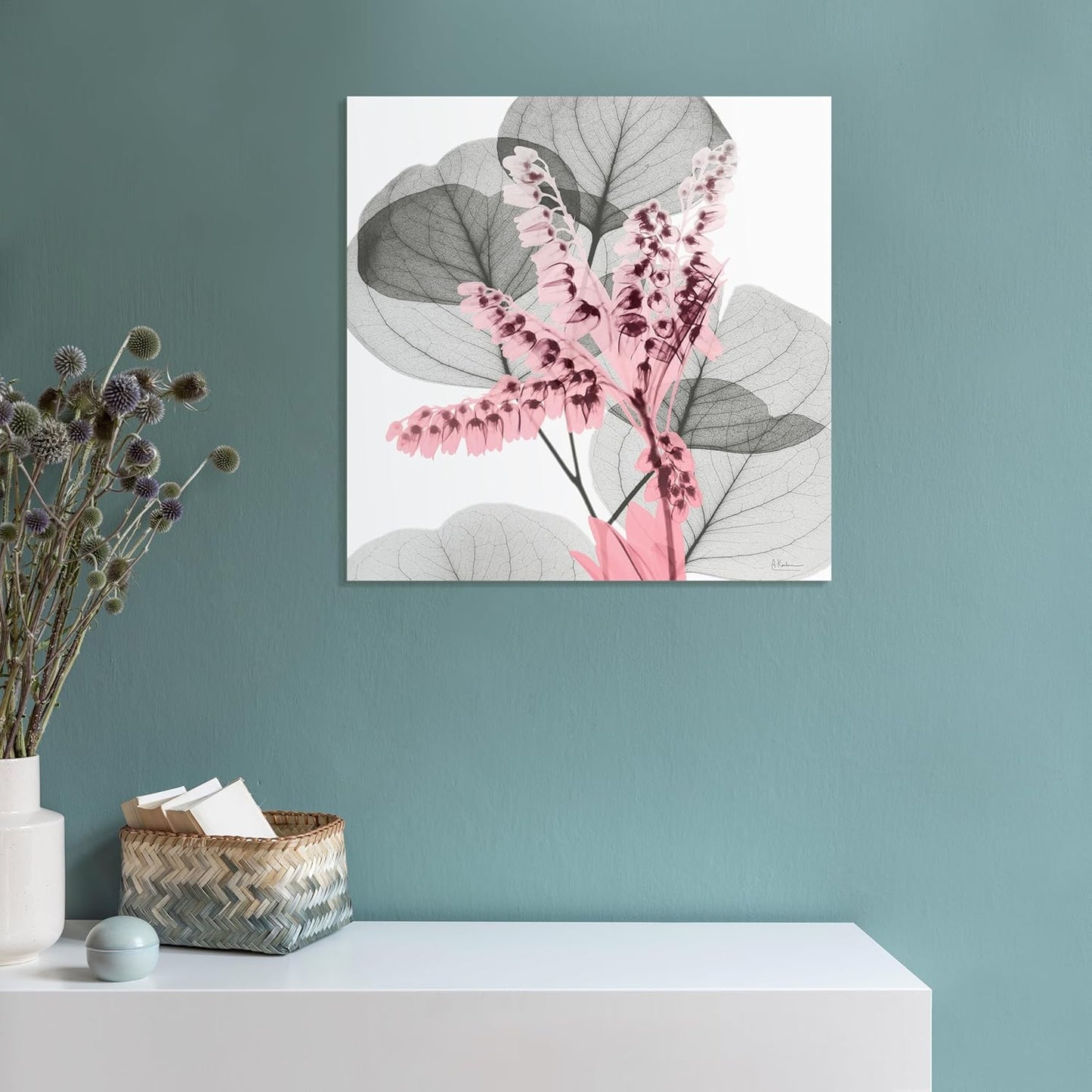 Empire Art Direct Frameless Free Floating Tempered Glass Panel Graphic Wall Art Ready to Hang, 24" x 24", Eucalyptus Bush 1