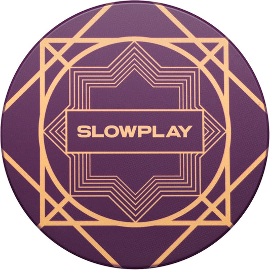 SLOWPLAY Nash Ceramic Poker Chips in Bulk, Casino Grade Ceramic 10-Gram Poker Chip for Texas Hold'em, 39mm Professional Chips Pack of 50 (Purple)