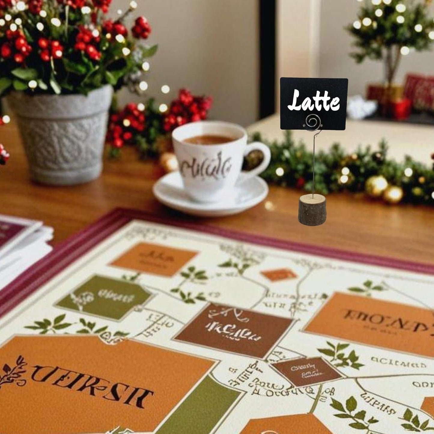 20 Pack Mini Chalkboard Signs Food Tags for Party Buffet with 10 Wooden Stands, Reusable Hanging Chalk Boards for Weddings Bakery Birthday Place Cards, Table Numbers