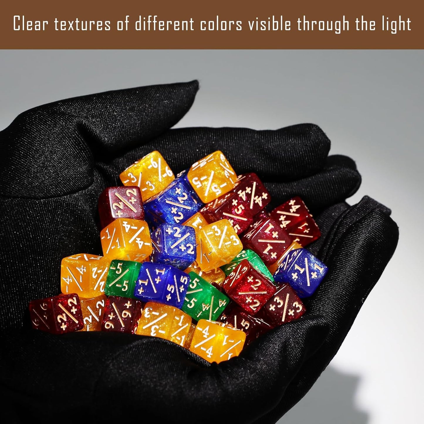 108PCS MTG Tokens & 12mm MTG Dice Set for Magic Card, Keyword Token Life Counters Dice with Box, Compatible with Magic CCG Card Gaming Accessories