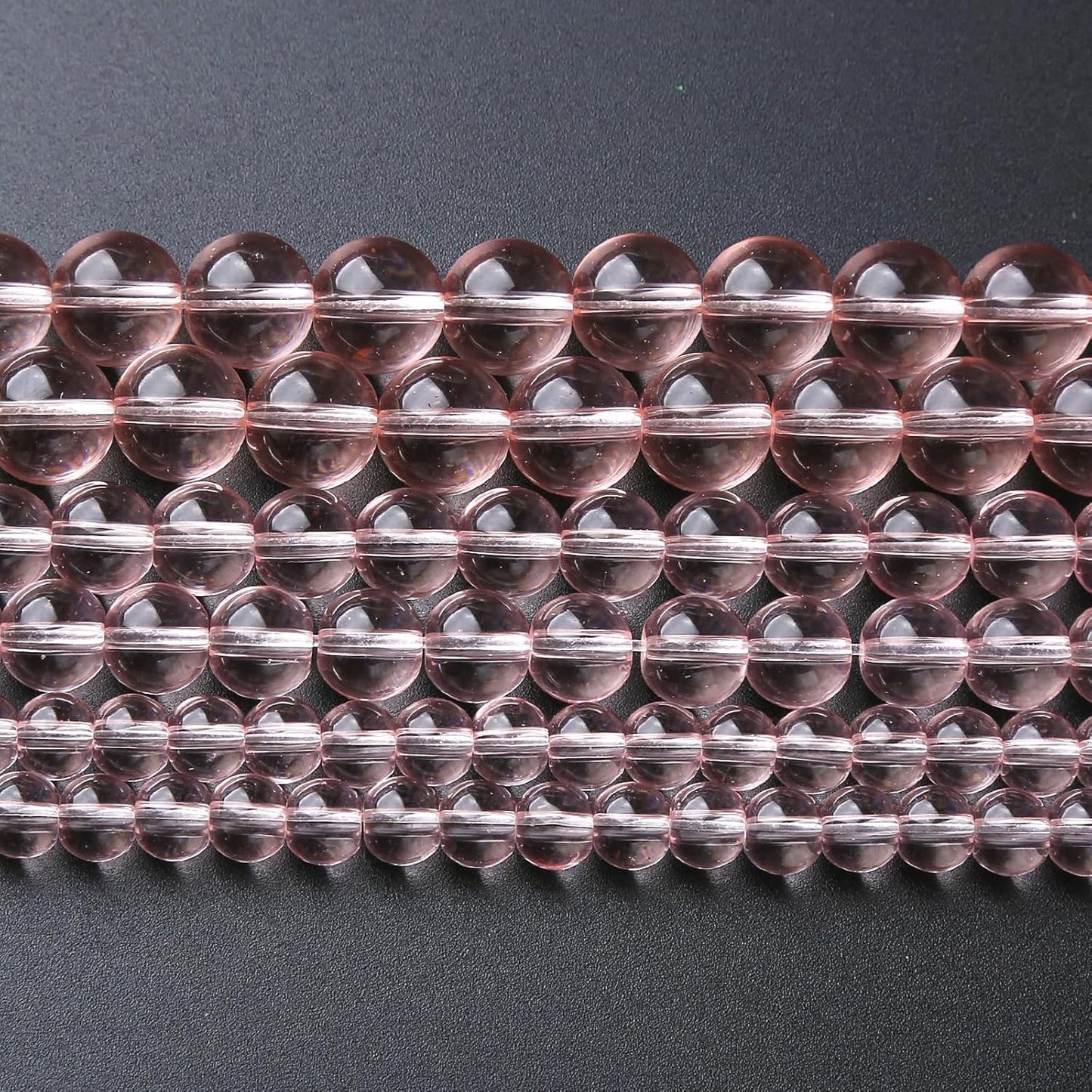 32pcs 12mm Pink Crystal Glass Round Loose Spacer Beads for Jewelry Making DIY Bracelet Necklace Healing Power Stone Beads