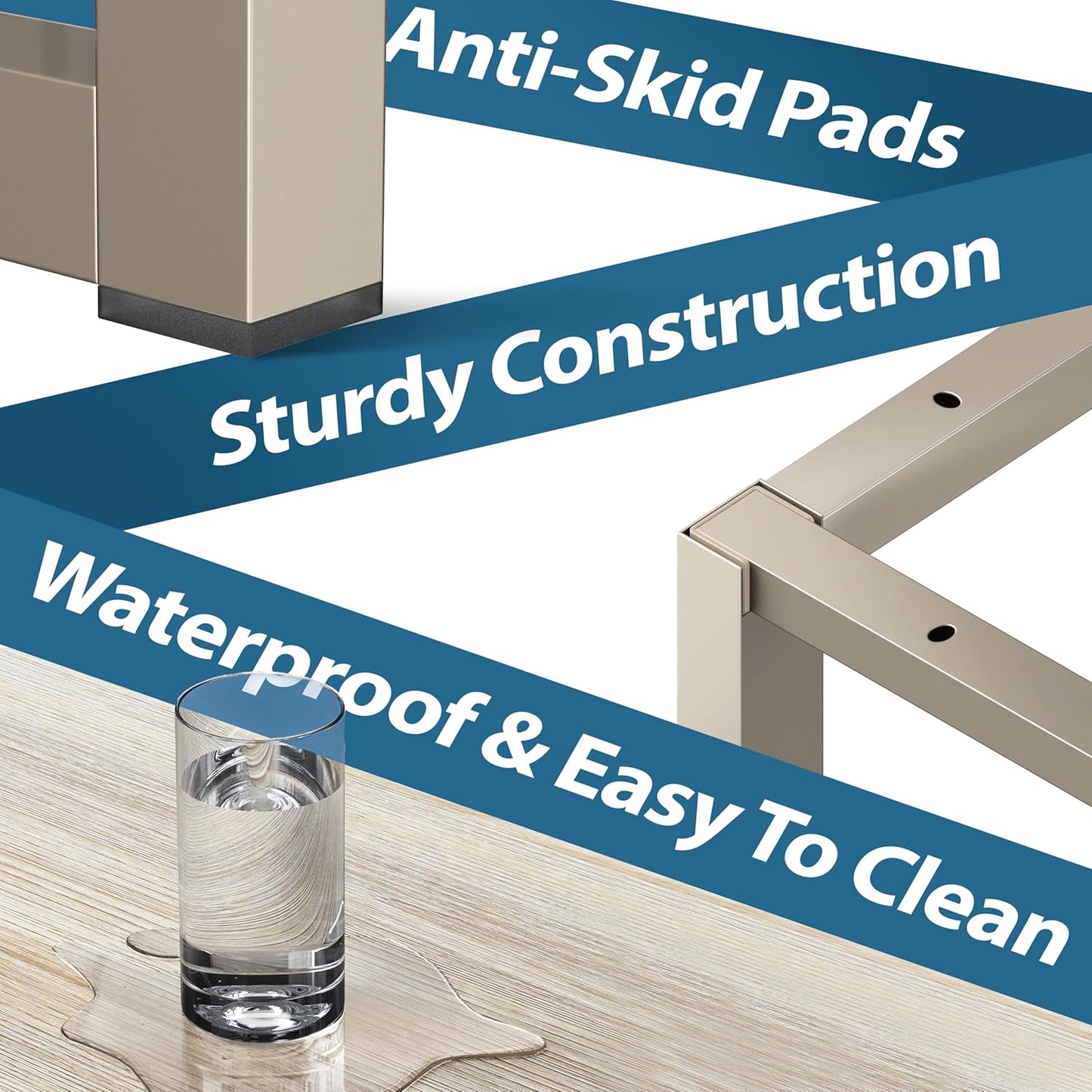 SHW Mission 55-Inch Home Office Computer Desk, Maple