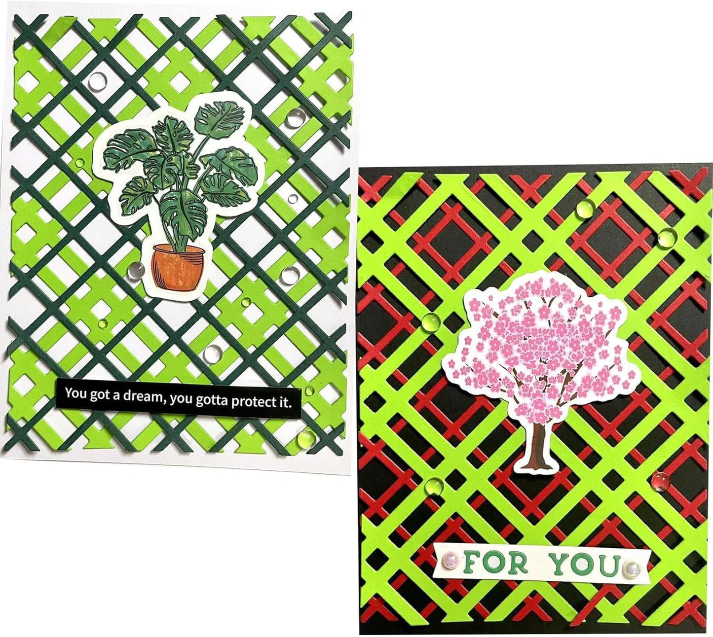 Cutting Dies Metal Stencils Scrapbooking Tools Flowers Lace Frame DIY Embossing Template for Paper Card Making Album Arts Crafts Supplies (Stripes Layer-14.3x11.1cm)