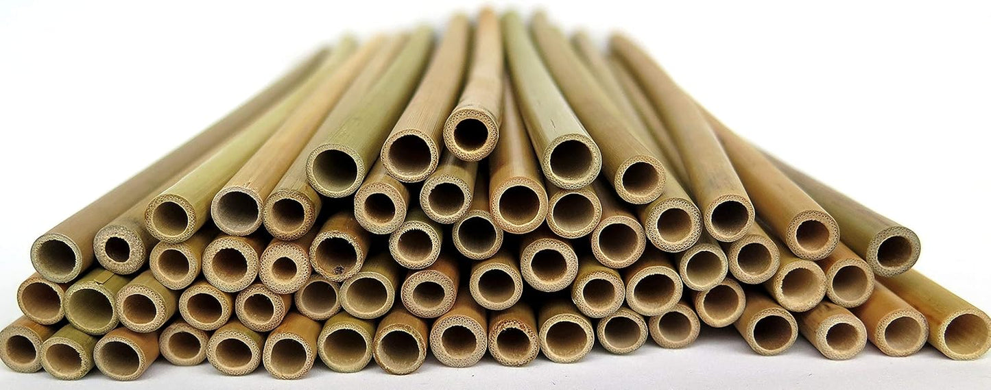 IA Crafts Bamboo Sticks, 60 Natural Bamboo Craft Sticks, 7.87' Long x 0.28'-0.32' Diameter, Perfect for DIY Crafts, Sign Making, and Photo Props