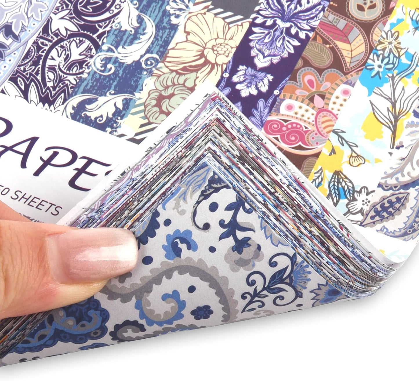 Origami 6x6 Paper Kit 150 Sheets 150 Vivid Colors Double Sided Same Printed Traditional Patterns Square for Arts Crafts Projects Japan Traditional Chiyo.Texture