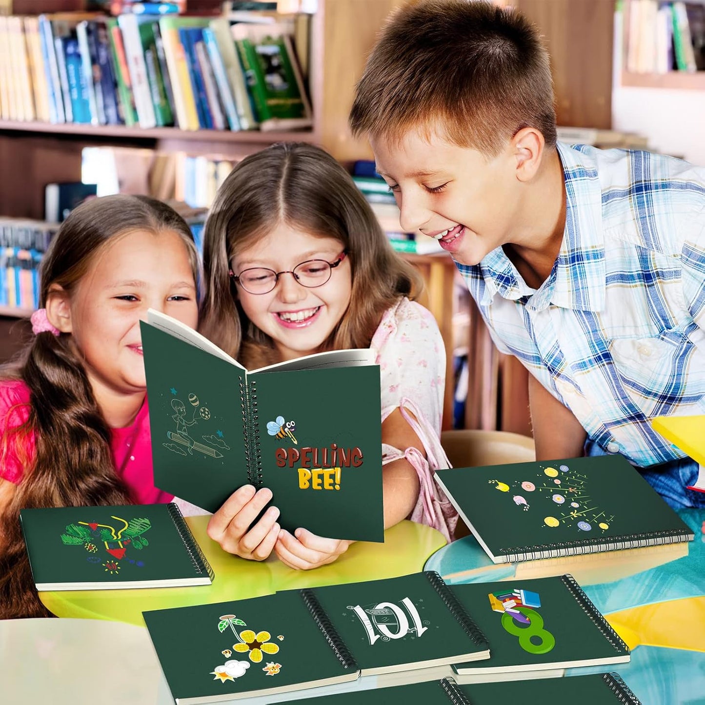 Yahenda 18 Pcs Spiral Notebook Bulk A5 Journal Lined 8.3'' x 5.5'' Writing Composition Paper Small Notepad Subject Notebook for Students Office Business Back to School Supplies (Deep Green)