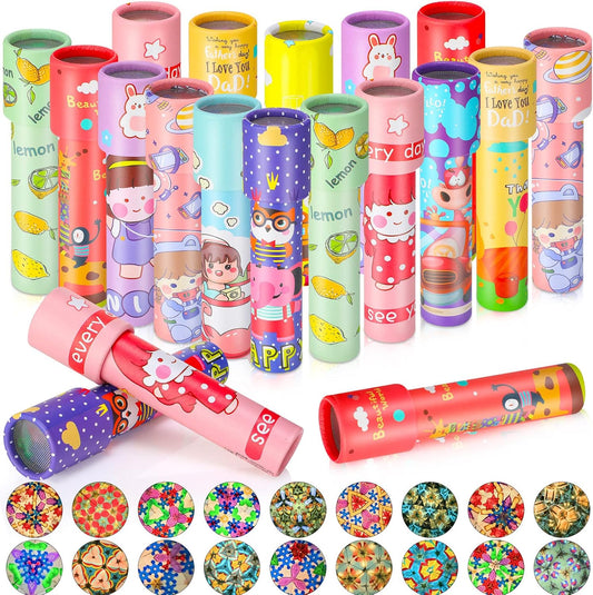 Chivao 20 Pcs Classic Kaleidoscopes Educational Toys for Party Favors Fun Kaleidoscope Toy for Stock Stuffers Bag Fillers Birthday Party School Classroom Prizes, Random Colors (Cute Style)