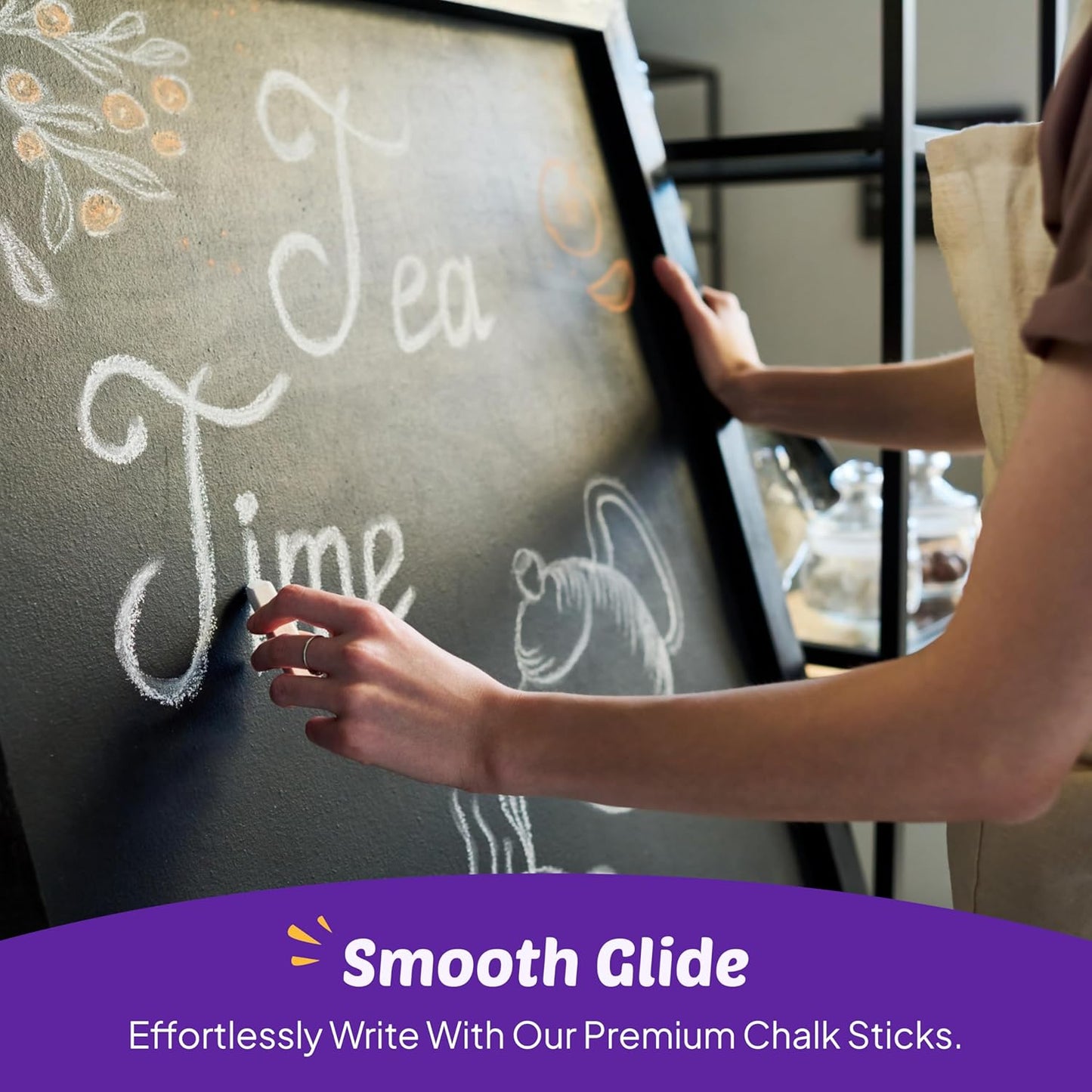 kedudes Chalk for Kids - 24 Pack Colored Chalks for Chalkboard - 12 Pack of Dustless White Chalks and 12 Pack of Assorted Colors - Chalk for Kids and Toddlers - 2 Boxes, White and Multicolor