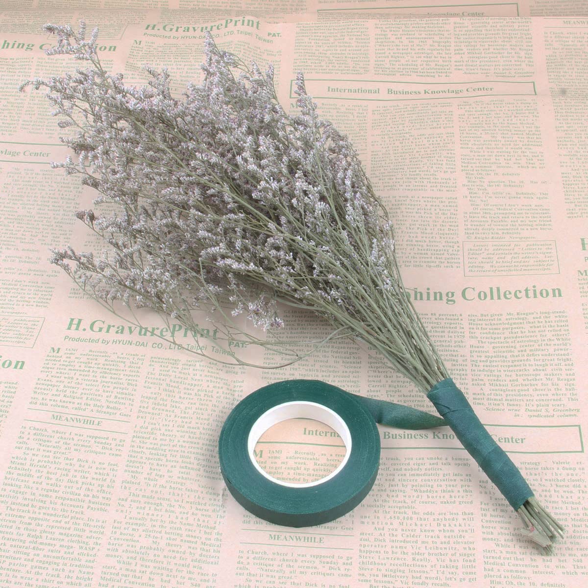 4 Rolls Floral Tape 1/2" Wide 30 Yards/Roll Floral Tapes for Bouquet Stem Wrap and Flowers Making Craft Projects (Dark Green)