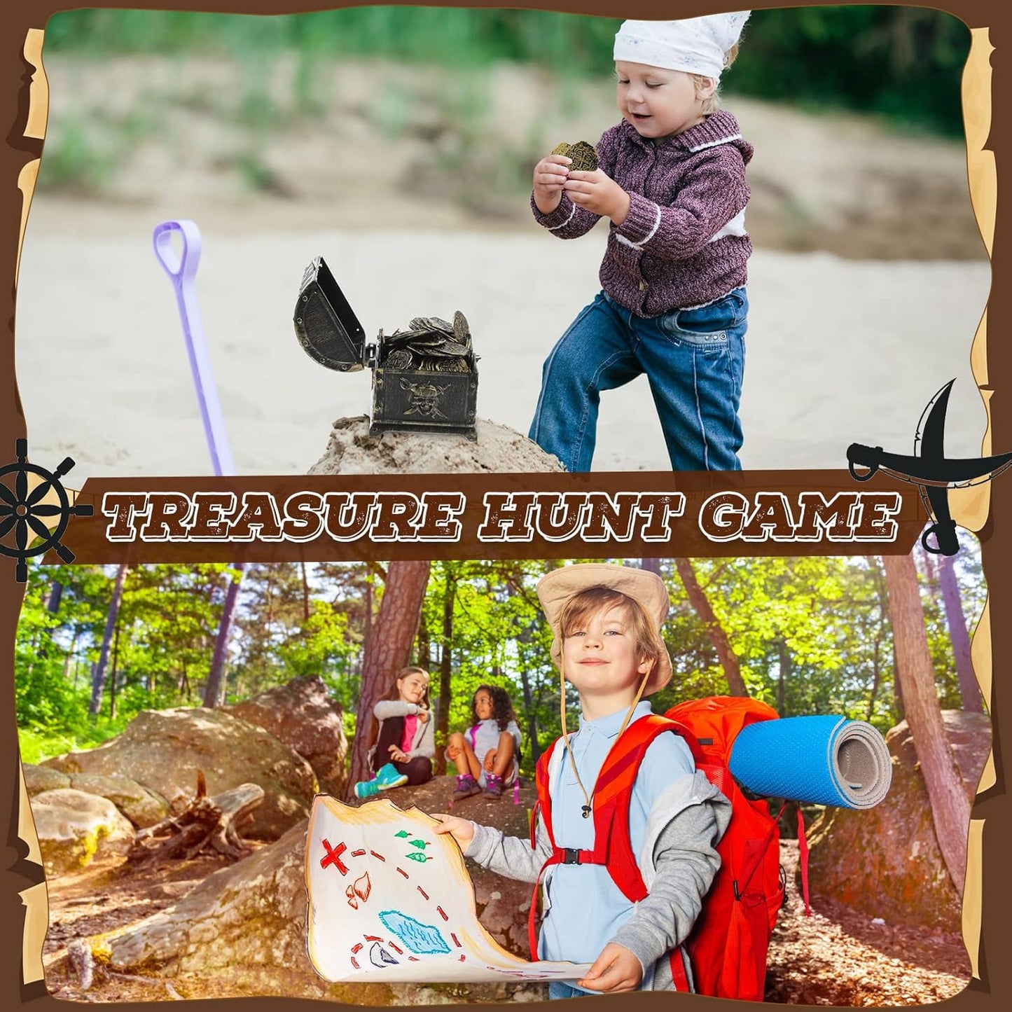 Hanaive 100 Pcs Pirate Coins Plastic Kids Fake Play Coins Replica Spanish Doubloons for Pirate Party Treasure Chest Board Games Tokens Toys Cosplay St. Patrick's(Bronze)