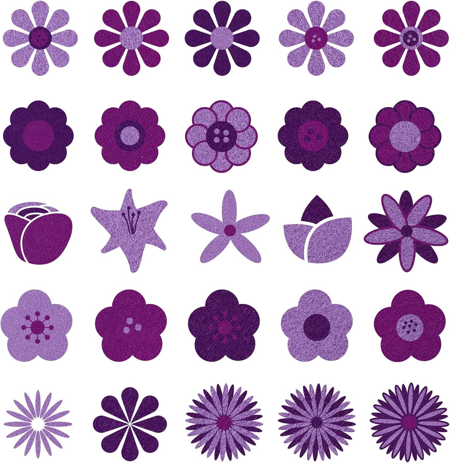 Whaline 18Pcs Felt Fabric Sheets Soft Thick Assorted Purple Craft Felt Pack for DIY Craft Sewing Patchwork Art Projects, 3 Colors, 7.9 x 11.8 Inch