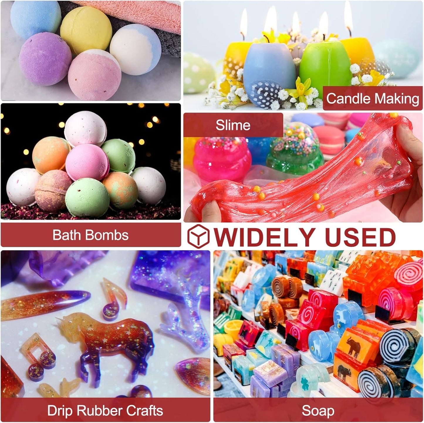 CHANGTIKEJI Mica Powder，48 Colors - 10g/Bottle of Natural Pigment Powder for Epoxy Resin，Soap Making，Candle Making,Lip Gloss,Car Freshies,Dye,Nail Polish,Bath Bombs