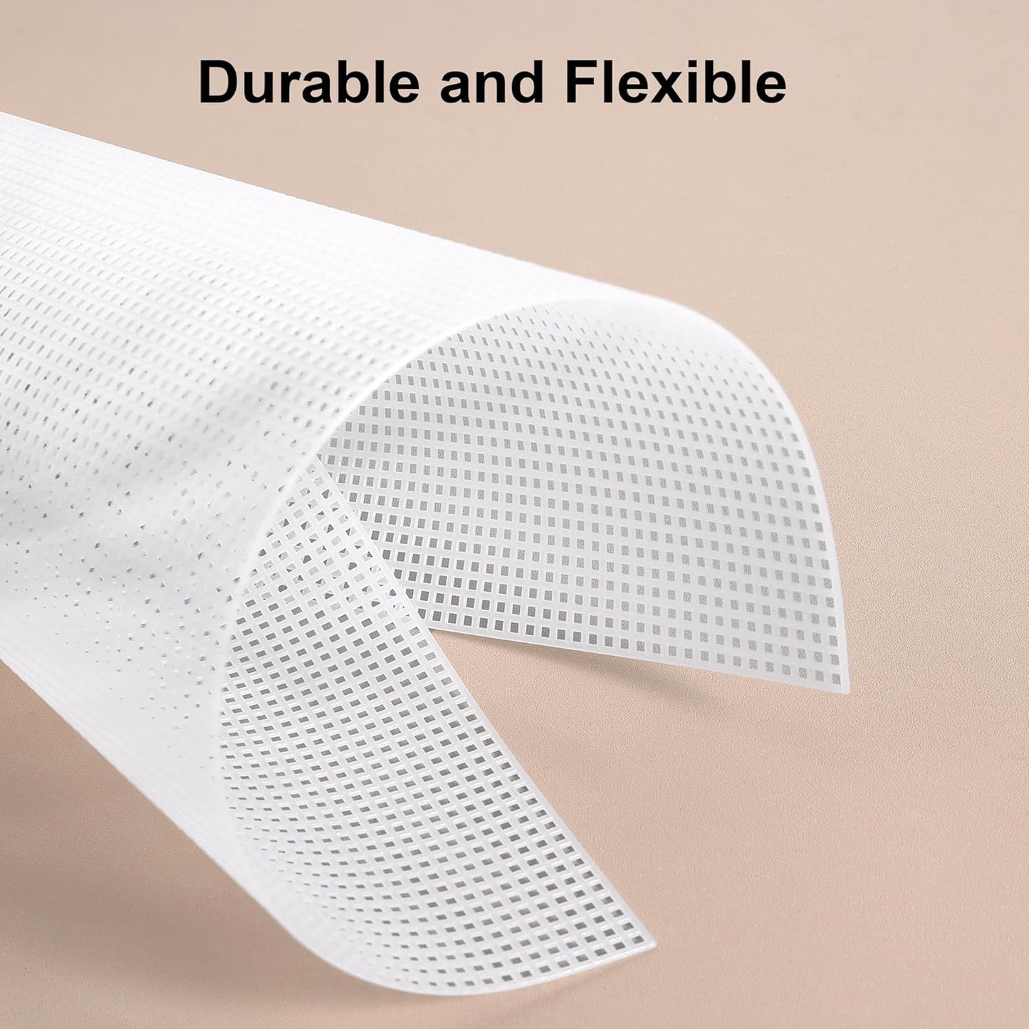 Pllieay 7PCS 7 Count Plastic Canvas Sheets, 10.2 x 13.2 inch Plastic Mesh, Eye Mesh for Embroidery, Acrylic Yarn Crafting, Knit and Crochet Projects, Make Aquarium Dividers (with 5Pcs Weaving Needles)