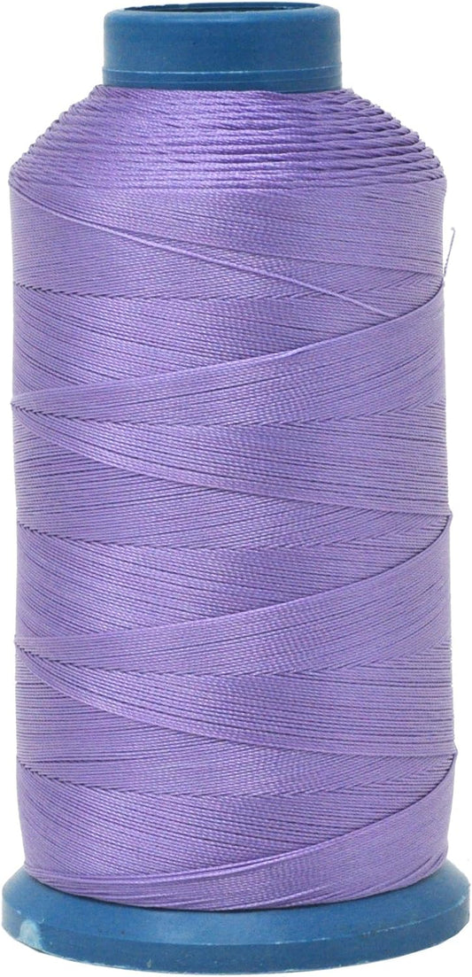 Mandala Crafts Bonded Nylon Thread Lilac Heavy Duty Sewing Threads - 1500 YDs Size 69 210D T70 Tex 70 Thread for Leather Jeans Weaving Outdoor Marine Upholstery Threads