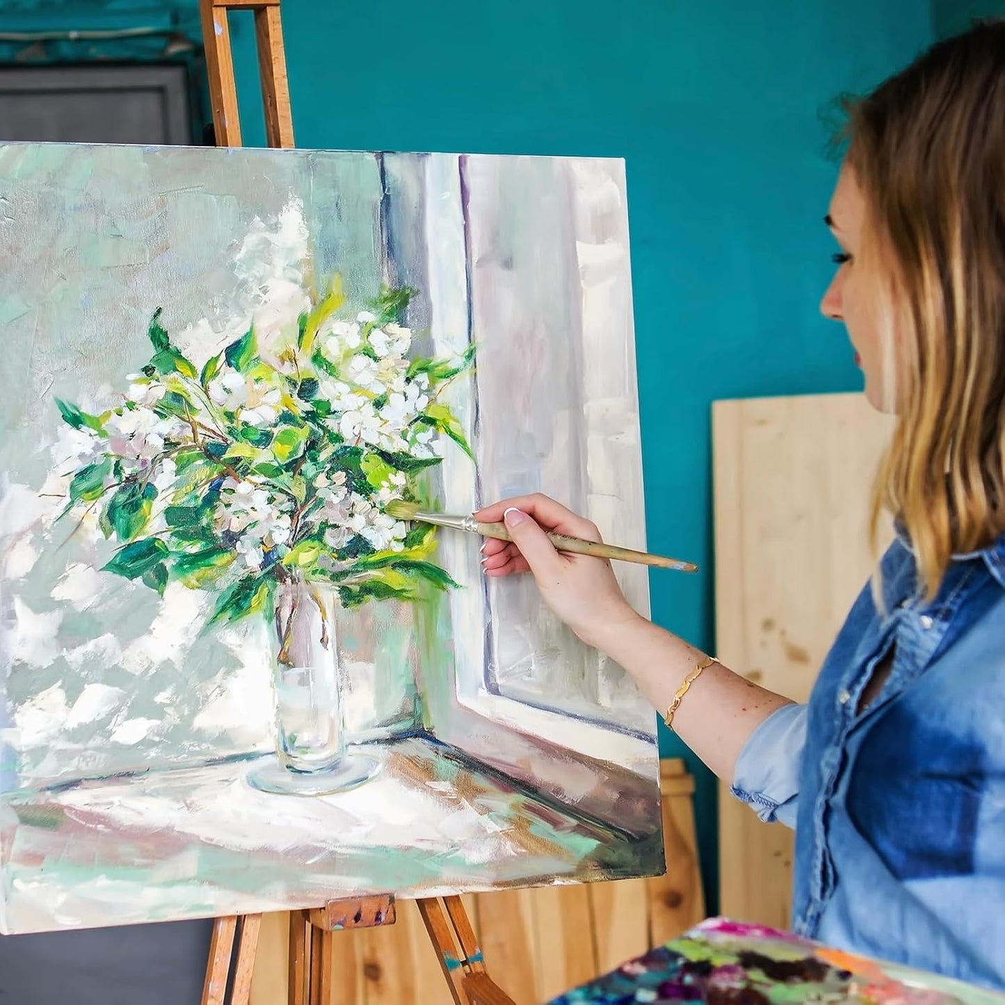 FUMILE Canvas Boards for Painting 8x10, 26 Pack Canvases Primed Acid Free Blank Canvas Panels for Classroom and Parties