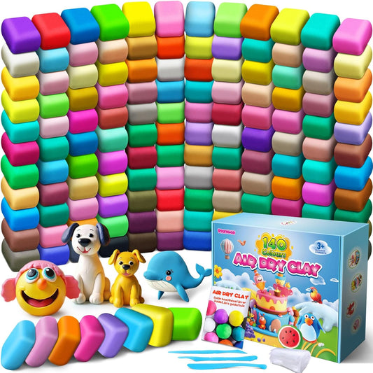 ESSENSON Air Dry Clay 140 Colors, Modeling Clay for Kids, DIY Molding Magic Clay, Gift for Kids