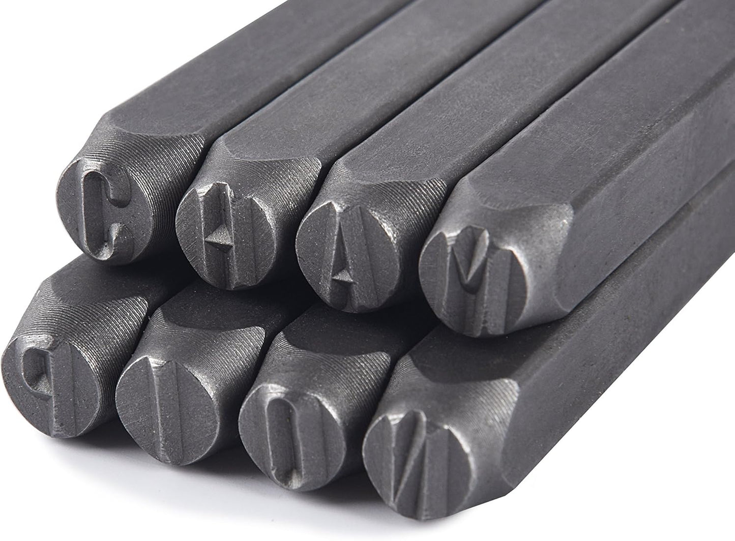 HimaPro Letter and Number Stamp Set 36pcs 40Cr Alloy Steel Metal Stamp Number & Letter Punch Set in a Wooden case (8mm 5/16 Inch)