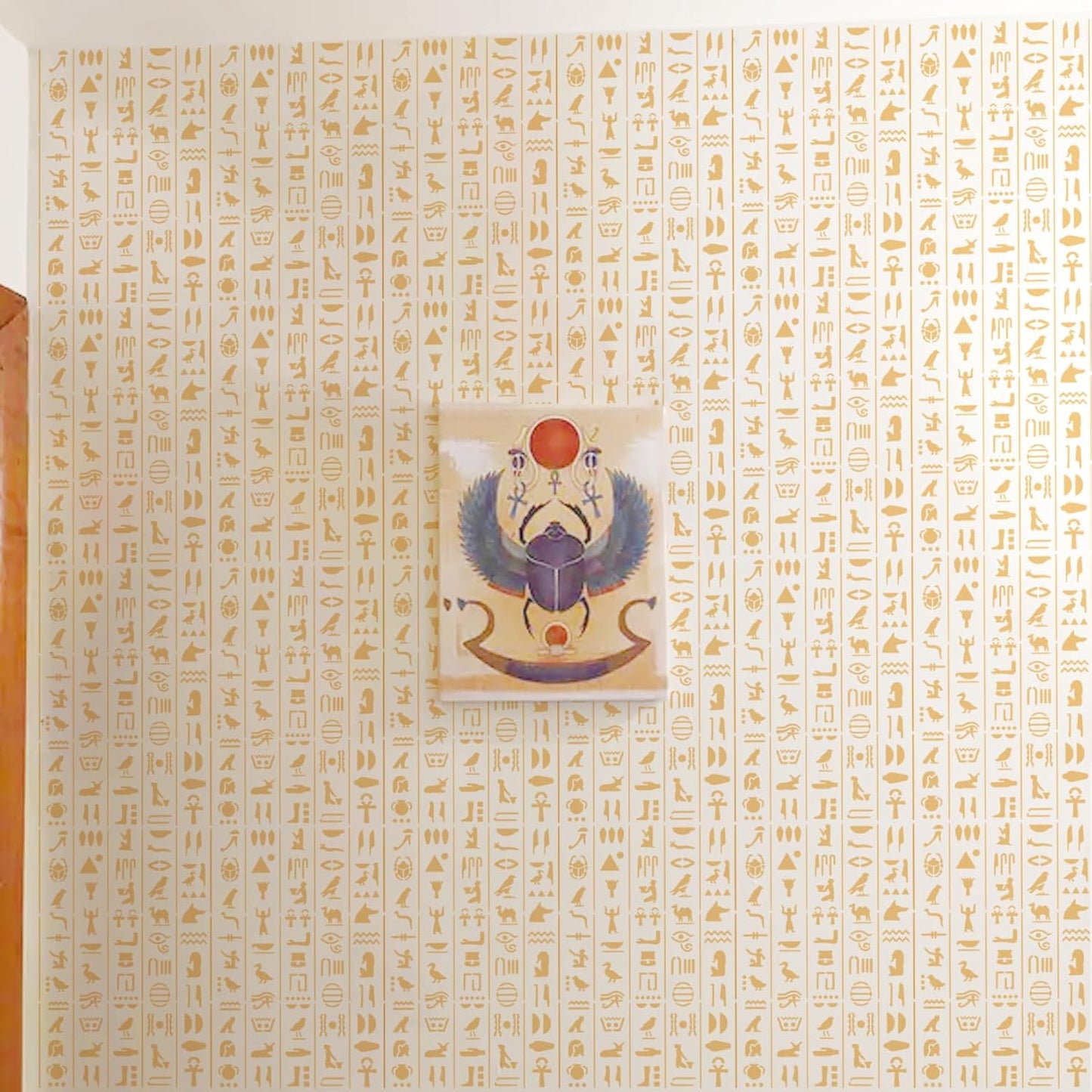 Egyptian Hieroglyphs Stencils, Ancient Egyptian Glyphs Alphabet Painting Template for Wood Burning, Journal, Scrapbook, Pyrography Engraving, Bookmark, Crafts, Art, DIY (Egypt6)