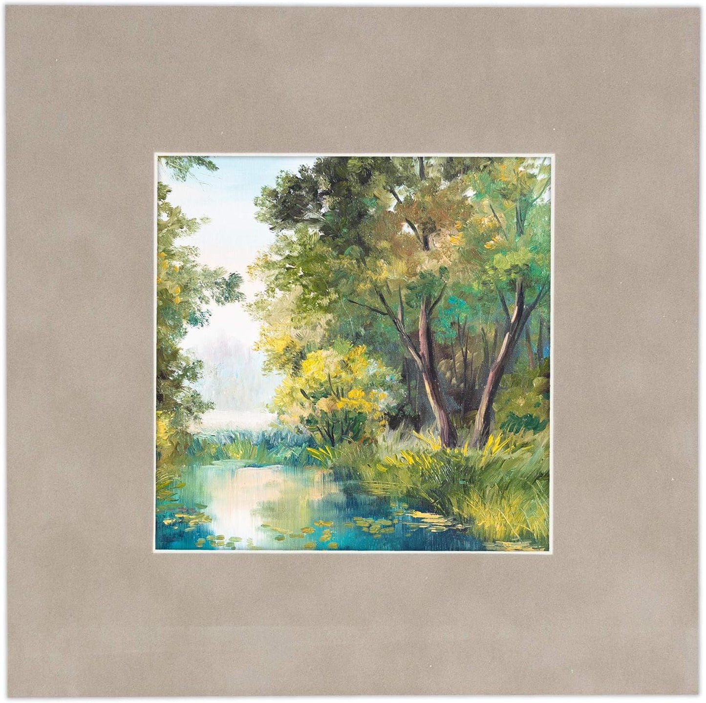 Poster Palooza 8x10 Mat Bevel Cut for 6x8 Photos - Acid Free Light Grey Suede Precut Matboard - for Pictures, Photos, Framing - 4-ply Thickness