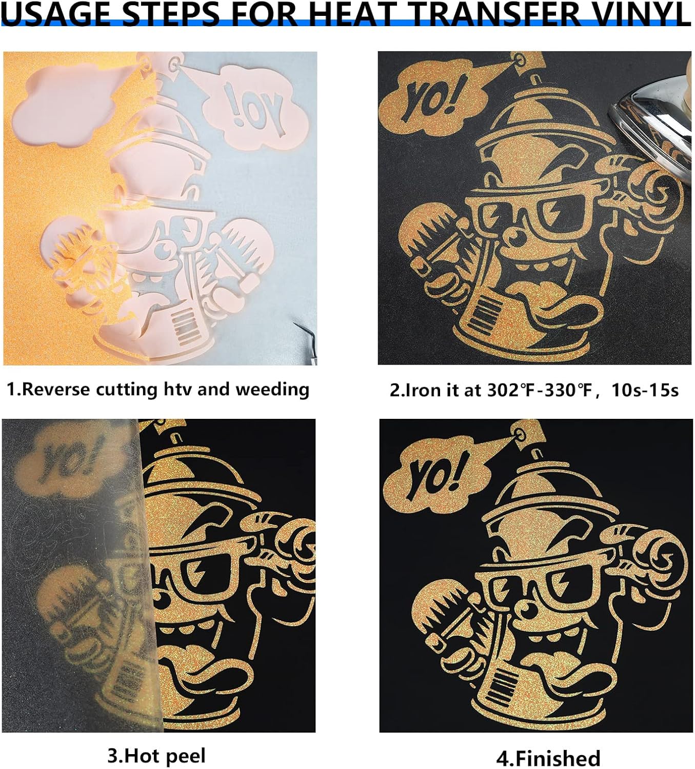 FUNKAKA Glitter Fluorescent Orange HTV Heat Transfer Vinyl Rolls, 12" x 8ft PU Iron on Vinyl for T-Shirts Glitter HTV Vinyl for All Cutter Machines Easy to Cut & Weed for DIY Design