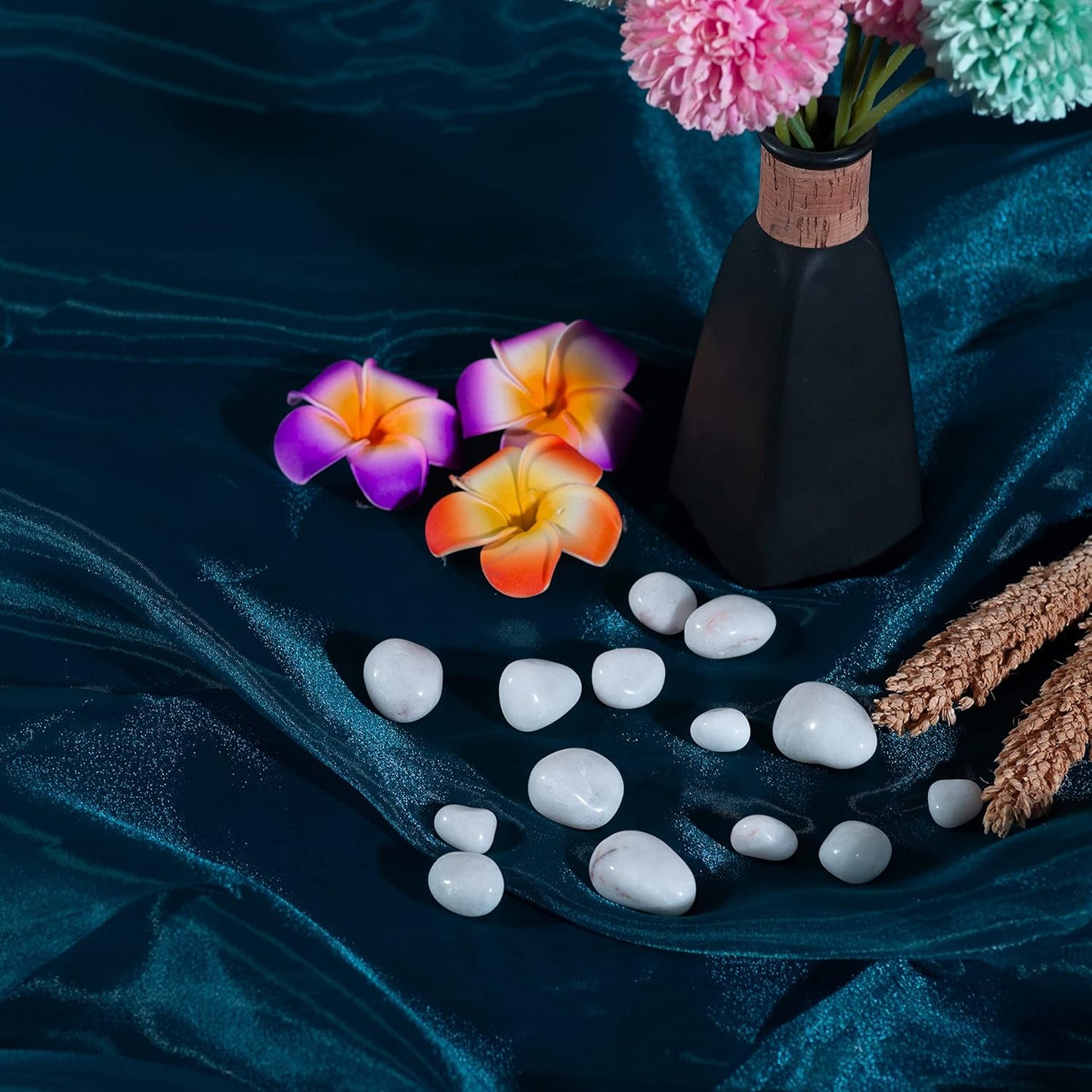 FYNITE Organza Fabric | Cristal Organza Fabric Bolt for Bridal Wedding Dress Fashion Craft Decorations Silky Shiny Organza 44'' (Dark Teal, 10 Yard)