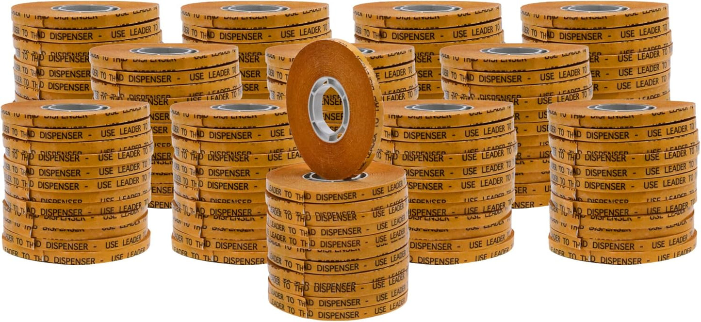 WOD General Purpose ATG Tape, 1/4 inch x 36 yds. (Set of 144 Rolls) Adhesive Transfer Tape Glider Refill Rolls Clear Adhesive on Gold Liner (Acid Free) RWATG20