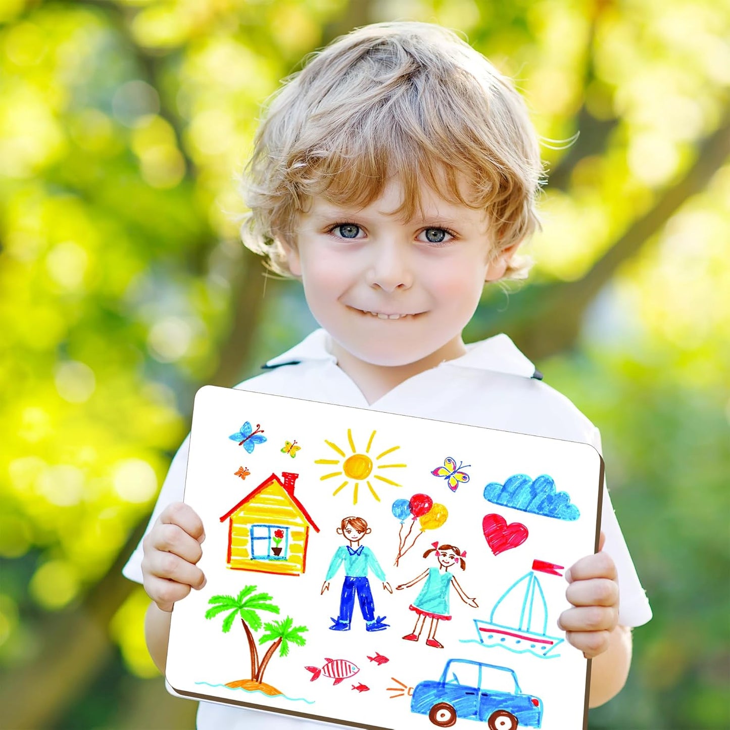 White Board Dry Erase Boards Classroom Pack Mini White Boards 9" x12” Double Sided Personal Whiteboards for Students Teachers School Supplies Lapboards (2Pack line whiteboard)