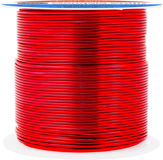 Mandala Crafts 20 Gauge Anodized Aluminum Craft Wire for Jewelry Making - 100 FT Colored Flexible Red Wire - Bendable for Bonsai Armature Crafting Sculpting