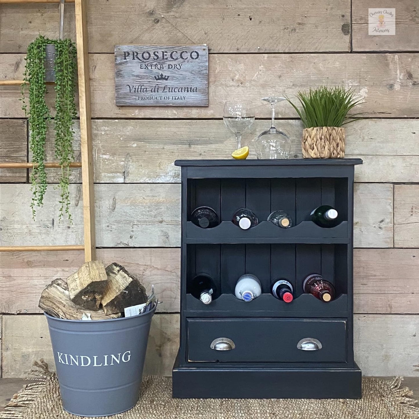 Dixie Belle Paint Company Chalk Finish Furniture Paint - Midnight Sky (8oz) - Matte Blue Black Chic Chalk Mineral DIY Furniture Paint