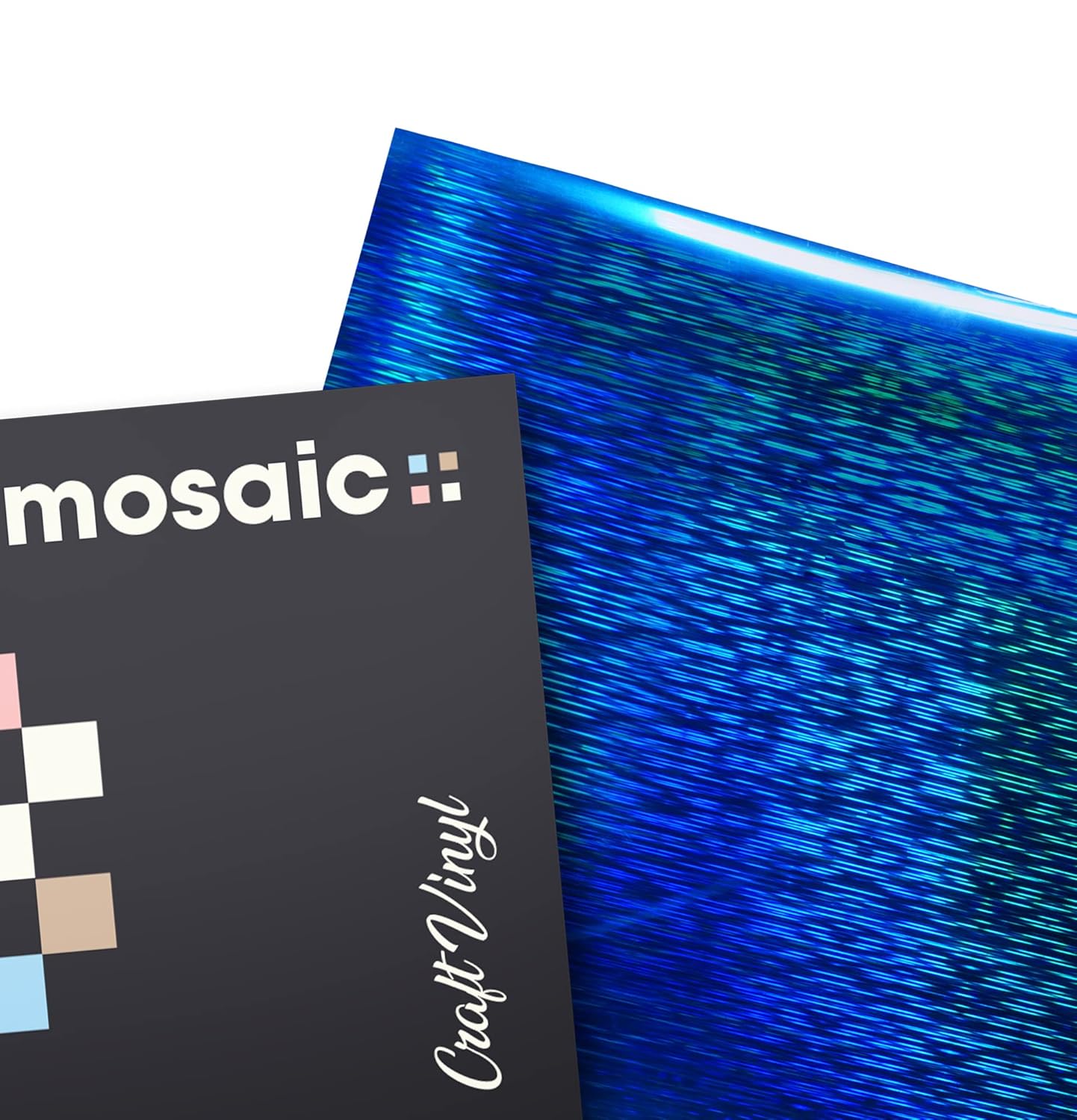 VViViD Mosaic+ Crafting Vinyl (Blue Brushed Holographic, 1ft x 5ft)