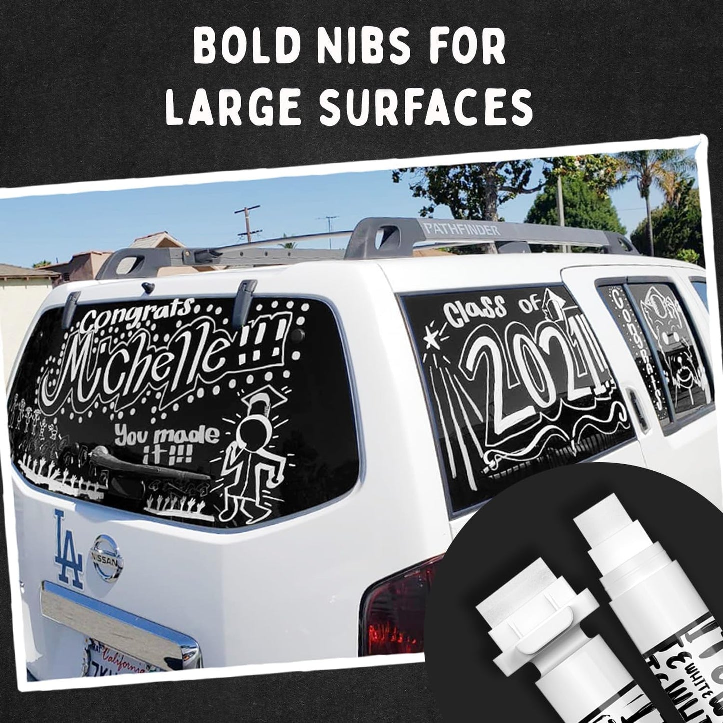 Chalkola 6 White Chalk Markers for Blackboard, Chalkboard Signs, Car Window, Bistro, Glass | Washable Fine Tip, Bold & Jumbo Size Dry Erase Liquid Chalk Pens Erasable (1mm, 3mm, 6mm, 10mm, 15mm, 30mm)