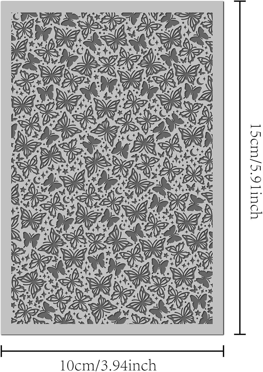 Arbuya Butterfly Polymer Clay Texture Mat - Butterflies Texture Sheet for Polymer Clay Jewelry Making, Earring Charms, DIY Craft Supplies