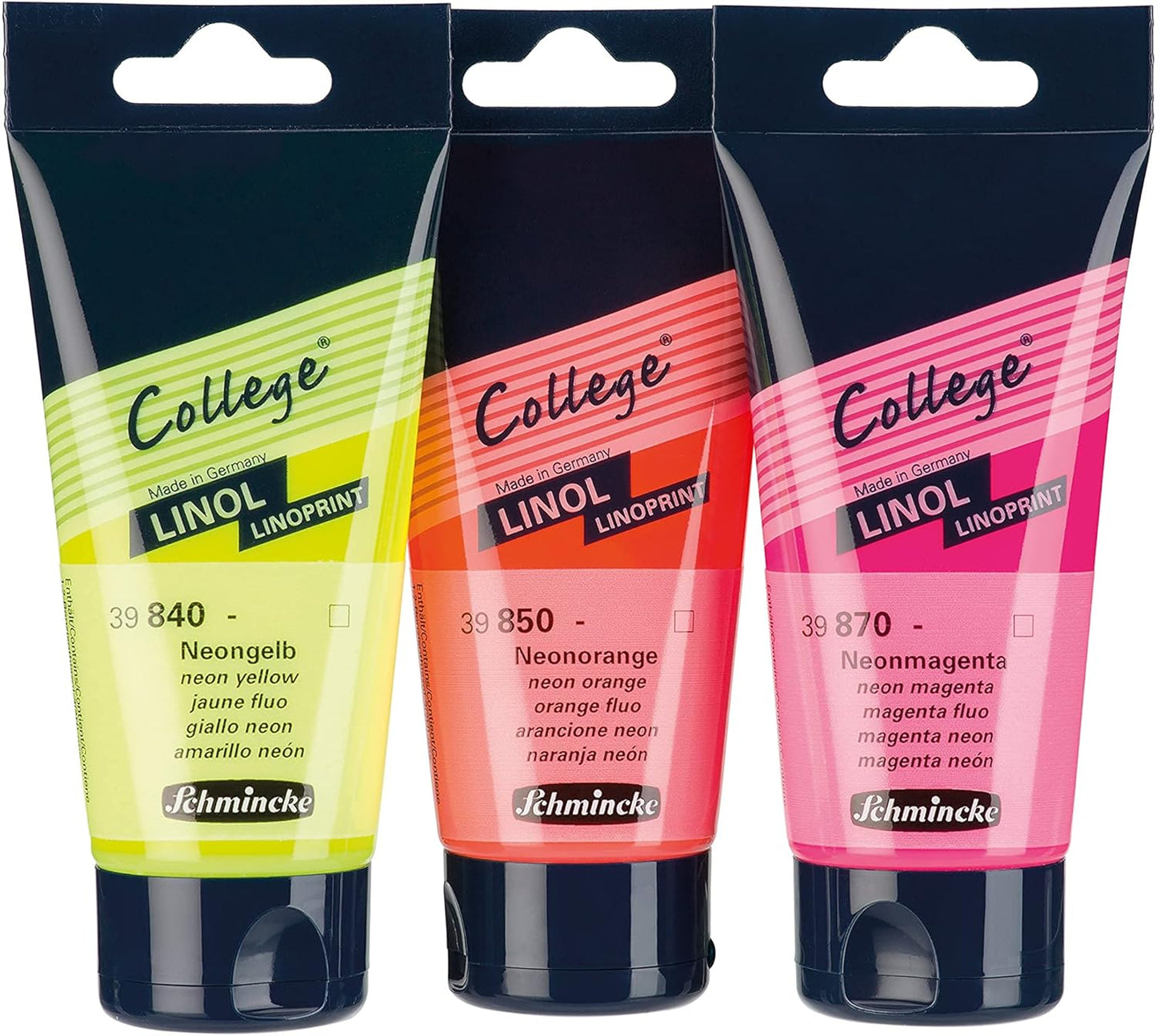 Schmincke - College Linol, Artists' lino Printing Inks, neon Magenta in 75 ml Tube, 39870013, Low-Odour Water-Based lino Printing Ink, lightfast, Even Print