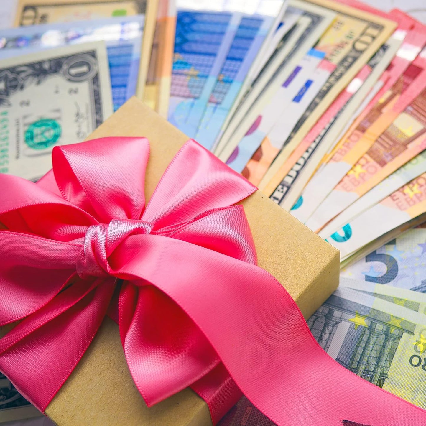 LIUYAXI Hot Pink Double Faced Satin Ribbon, 3/8" X Continuous 100 Yards, Ribbons Perfect for Gift Wrapping Bows Bouquet Wedding Decor DIY Craft and More