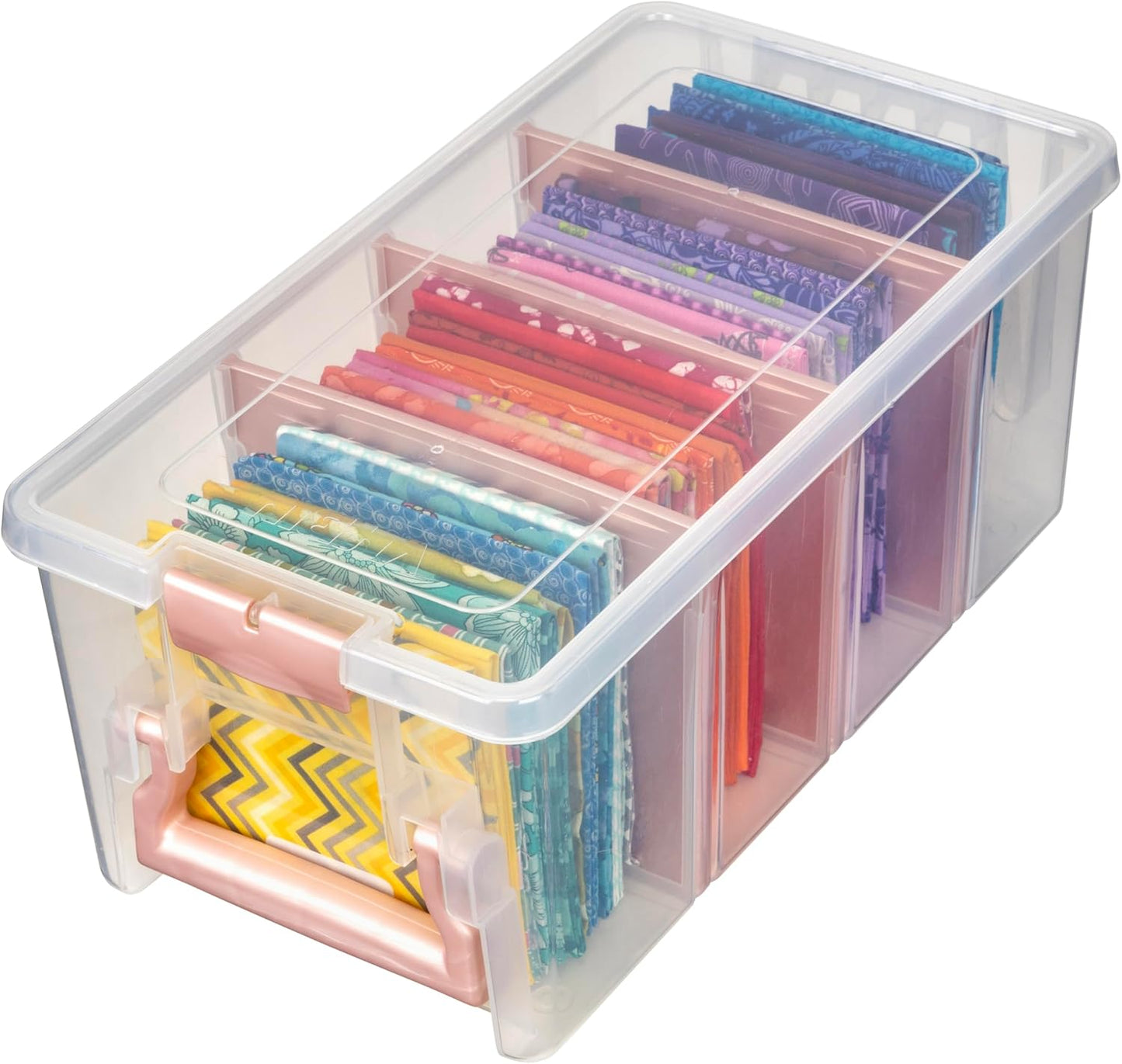 ArtBin Semi Satchel Portable Craft Organizer with 3 Dividers - Clear Plastic Storage Case for Art & Craft Supplies (Pack of 4)