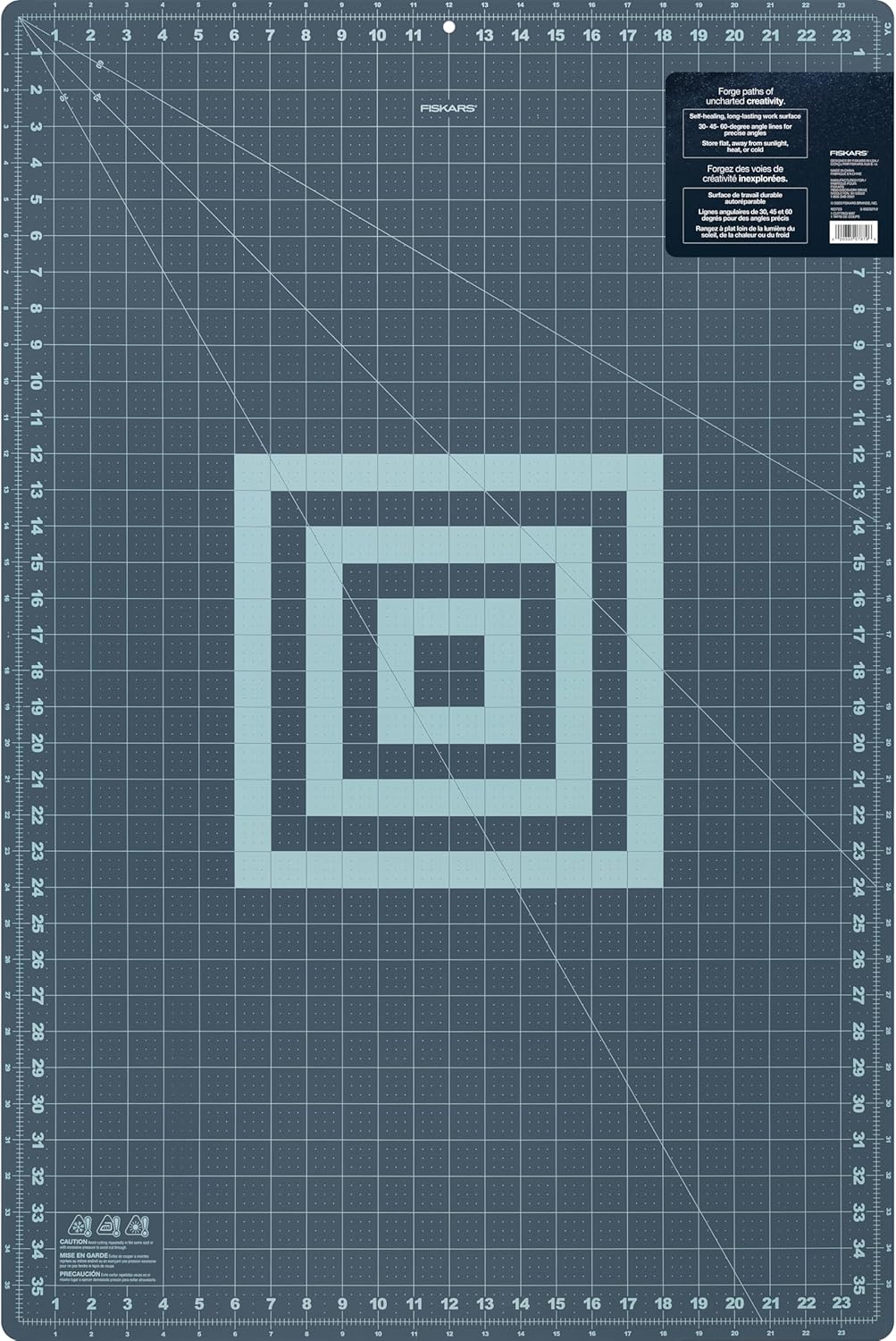 Fiskars Self Healing Cutting Mat with Grid for Sewing, Quilting, and Crafts - 24" x 36 Grid Lilac/Mountain Haze