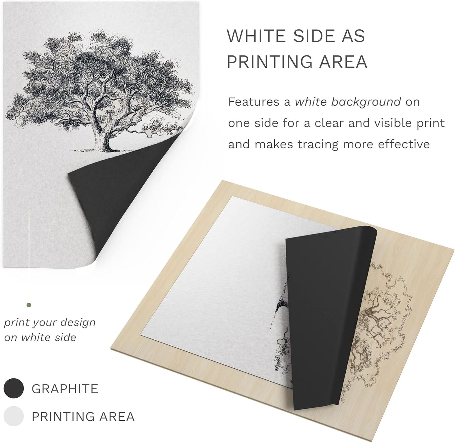 MyArtscape Graphite Transfer Paper, 20 Mixed Sheets - Wax Free - Erasable - Smudge-Free - Ideal for Drawing and Tracing - Premium Arts and Crafts Supplies