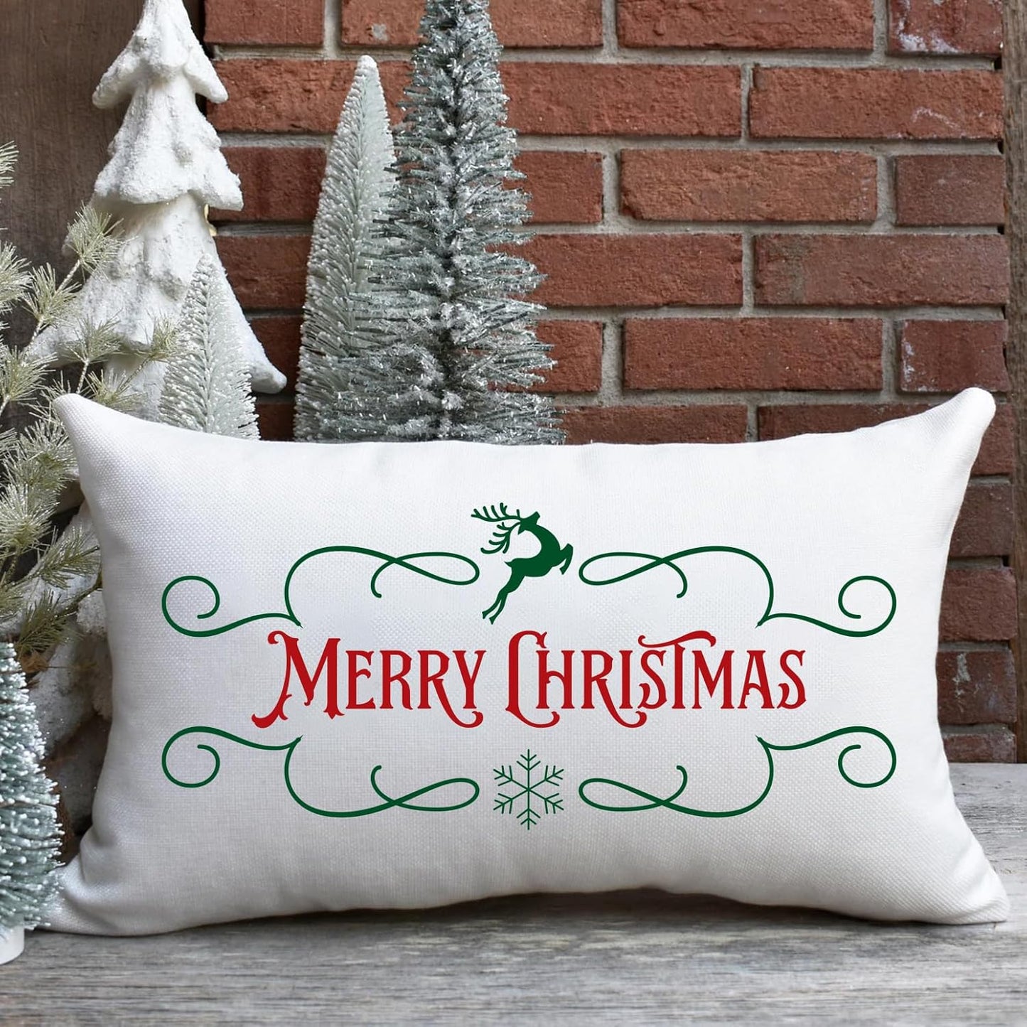 Christmas Stencils for Crafts Reusable 12” Christmas Doormat Stencil Xmas Holiday Stencils for Painting on Wood Window Porch Hanger Fabrics Decor