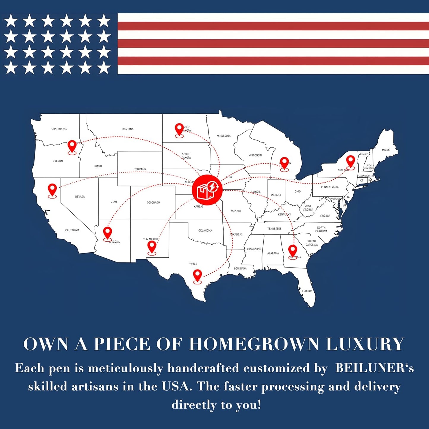 BEILUNER Silver Chrome Personalized Pen, Stunning Luxury with 24K Gold Finish,Noble and Elegant Designs,Schneider Ink Refill, Best Gift Pen for Men & Women, Graduation, Executive Office, Fancy Pens