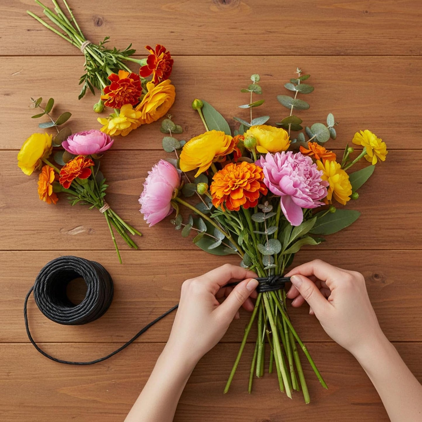 Syhood 65 Feet Floral Wire Rustic Vine Bind Wire for Craft Wrapping Flower Bouquets (Black,1 Roll)