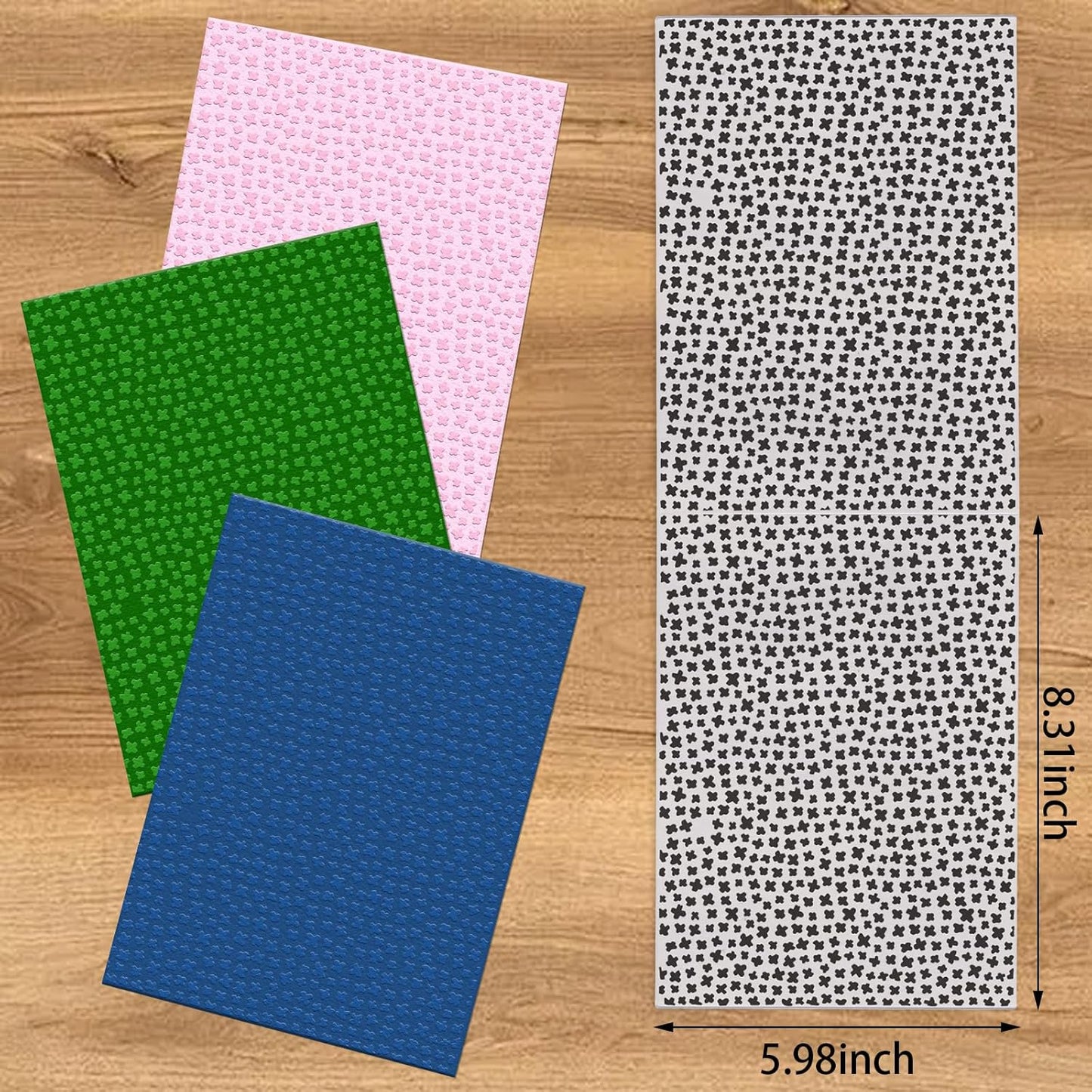 Threetols 3-D Textured Impressions Embossing Folder, Dot Background Embossing Folder for Card Making, Rain Frame DIY Plastic Scrapbooking Photo Album Card Paper DIY Craft Decor Template Mold