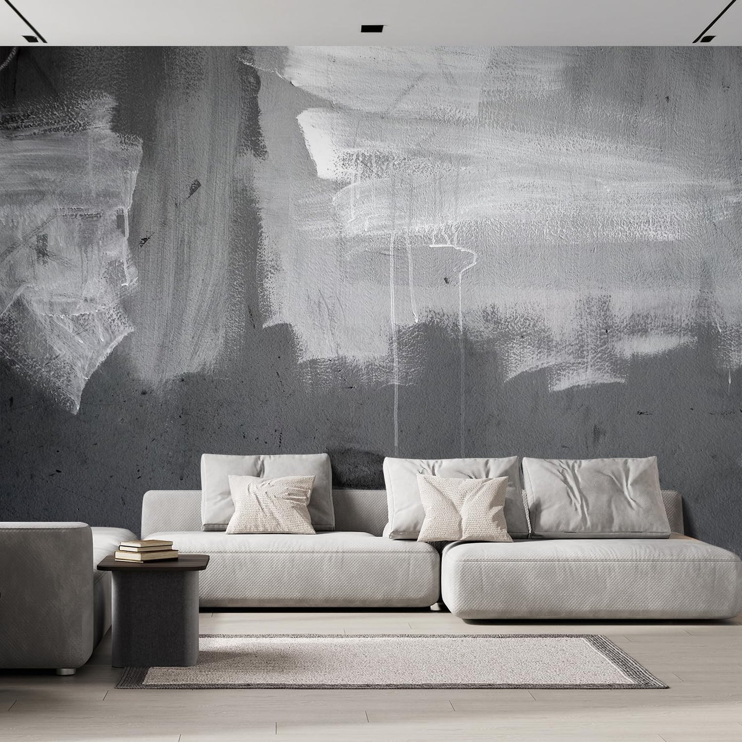 wall26 Grunge Concrete Wall Removable Wall Mural | Self-Adhesive Large Wallpaper - 132x120 inches